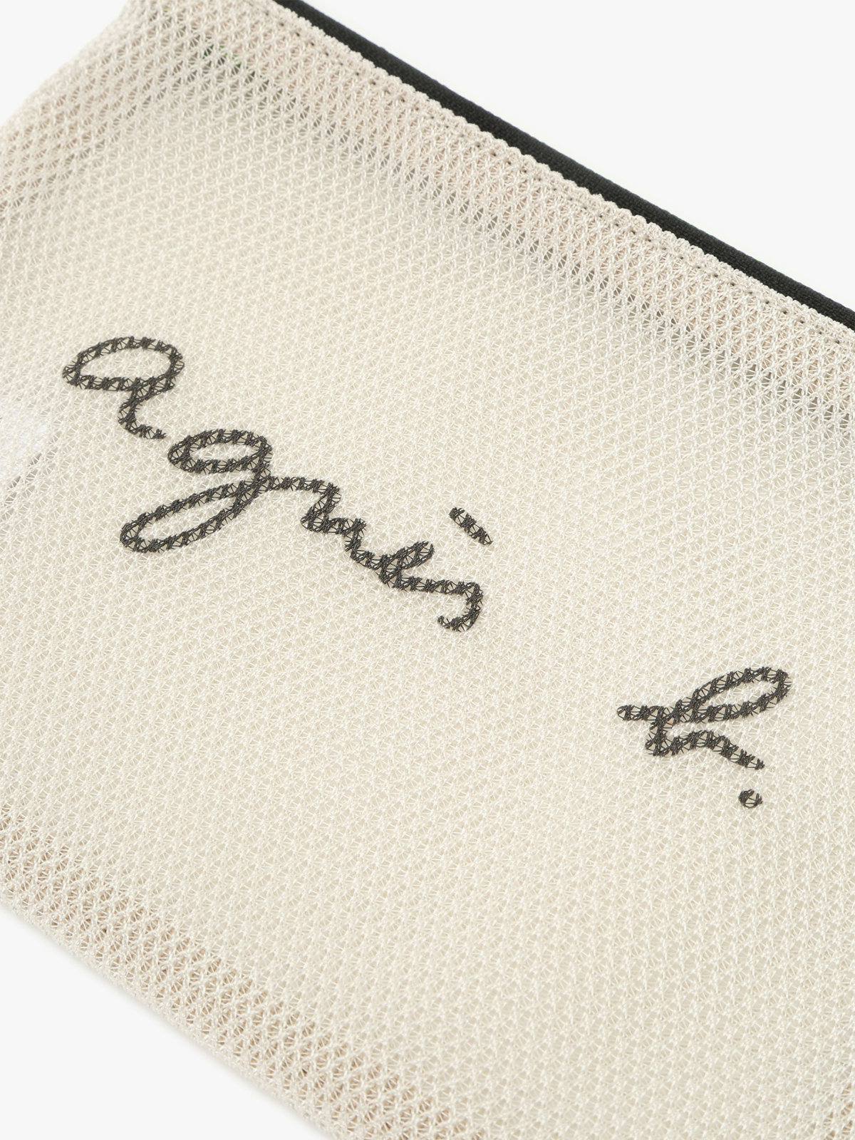 VOYAGE メンズ バッグ＆ウォレット ロゴ ナイロン スモール ポーチ ZAH03-02 オフホワイト