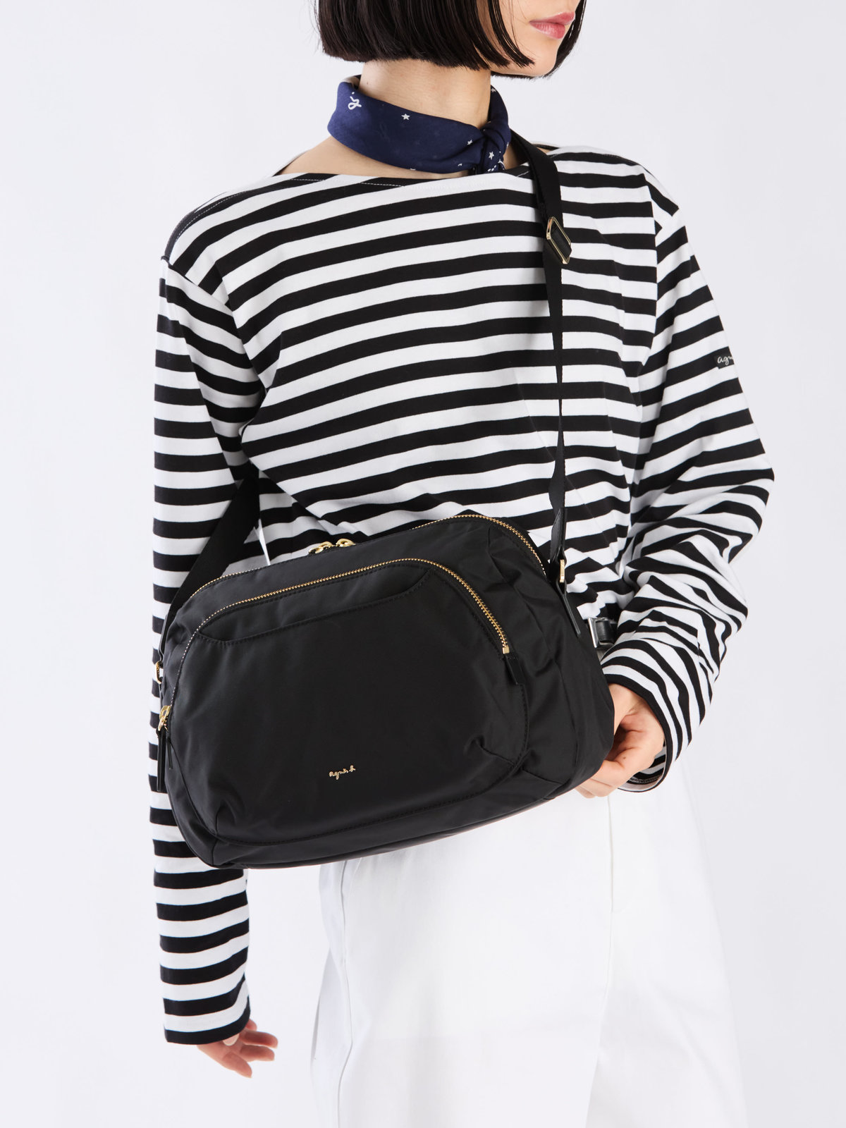 VOYAGE ウィメンズ バッグ＆ウォレット ナイロンショルダーバッグ ”Maron” FT03A-05 ブラック