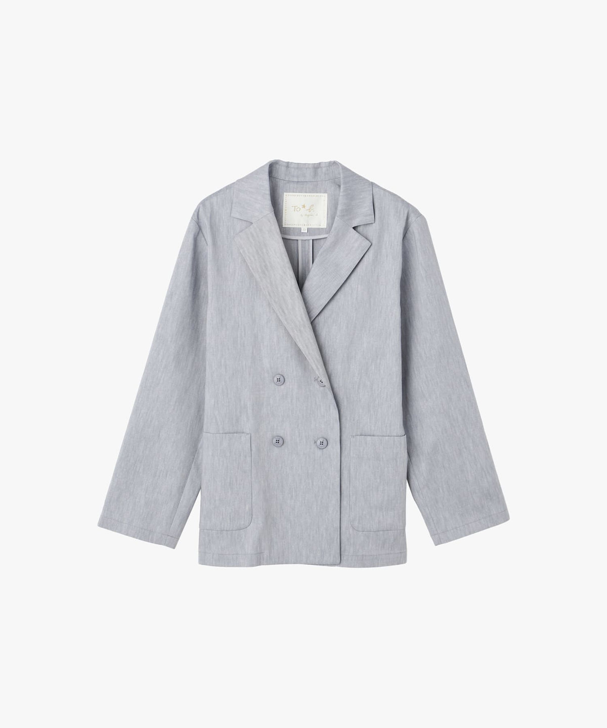 To b. by agnès b. ダブルテーラード ジャケット ブルー