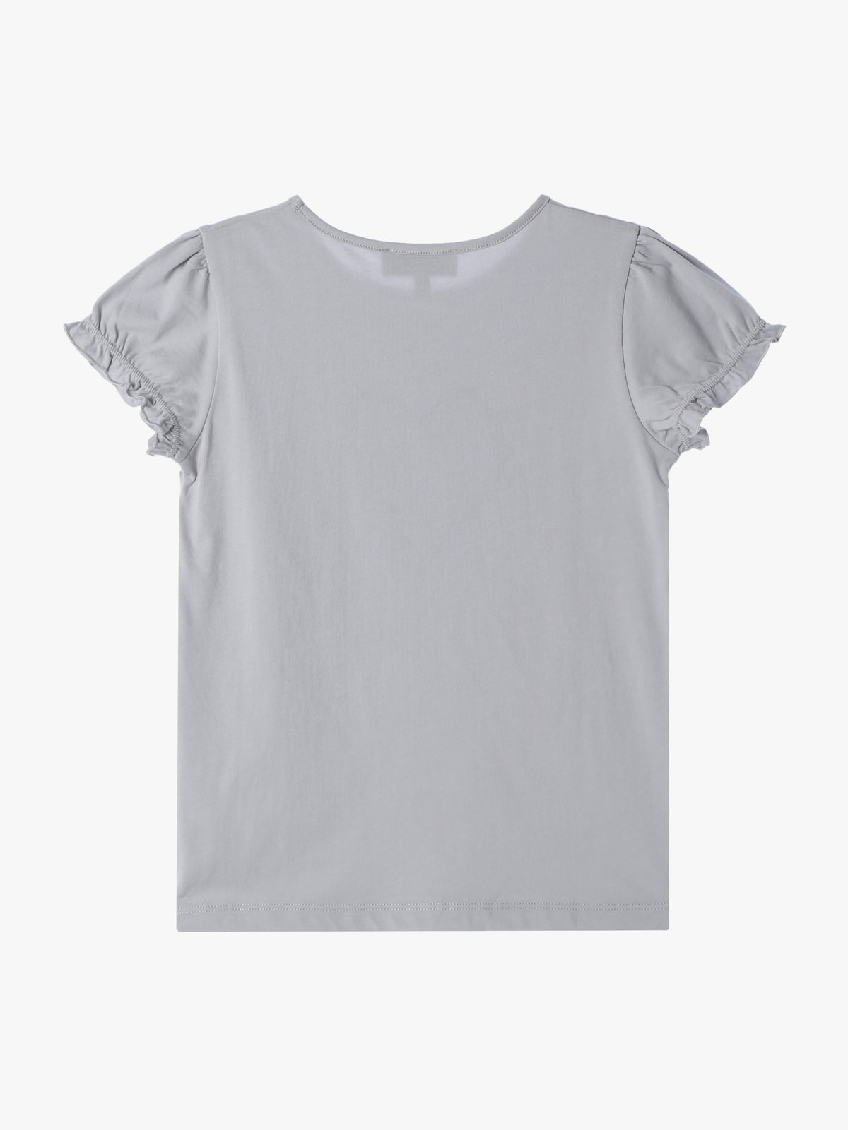 ENFANT ガールズ キッズ ハートプリント コットン 半袖 Tシャツ グレー