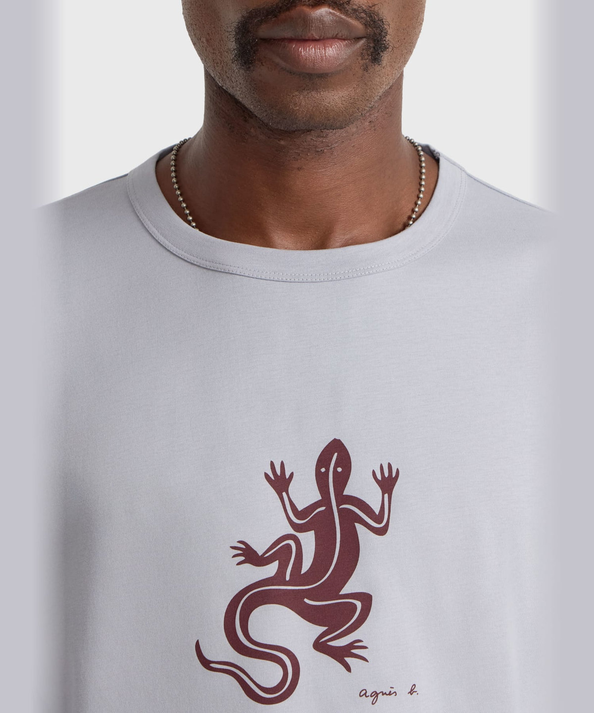 HOMME メンズ メンズ アイコニック プリント 長袖 Tシャツ "Lezard" グレー系その他