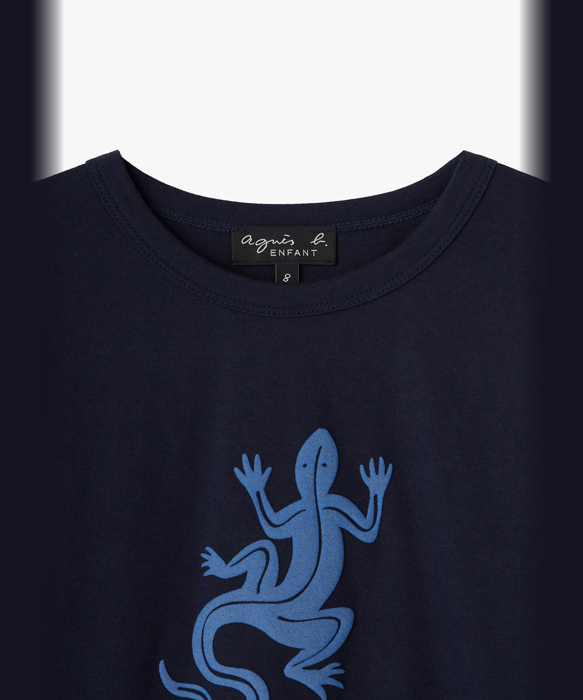 ENFANT ユニセックス キッズ ロゴ アイコニック プリント コットン 長袖 Tシャツ "Lezard" ブルー系その他