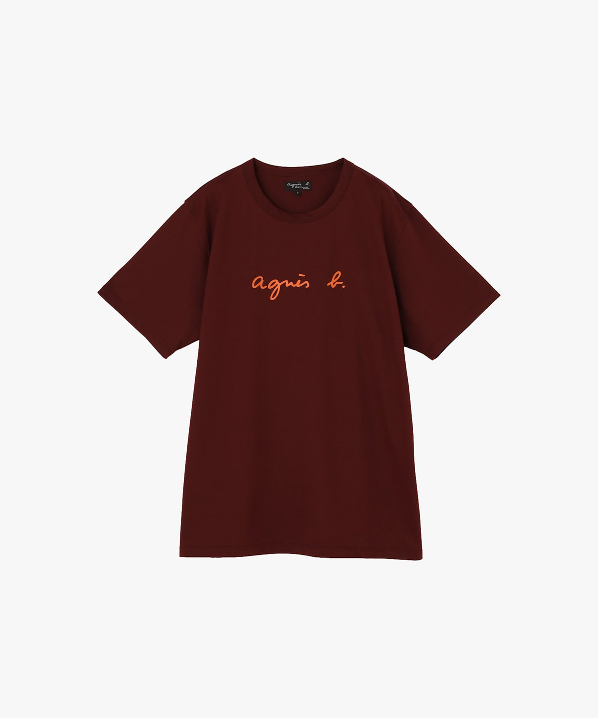 HOMME メンズ メンズ ロゴ プリント 半袖 Tシャツ "Brando" ボルドー