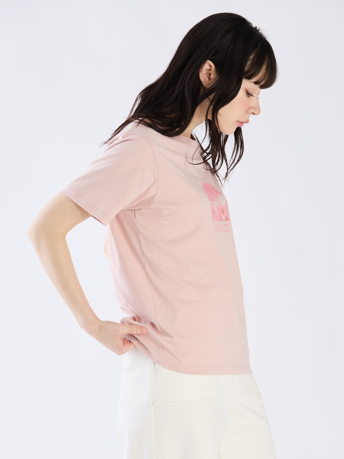To b. by agnès b. 【Outlet】SOIR D'ETE(TREE) Tシャツ ピンク