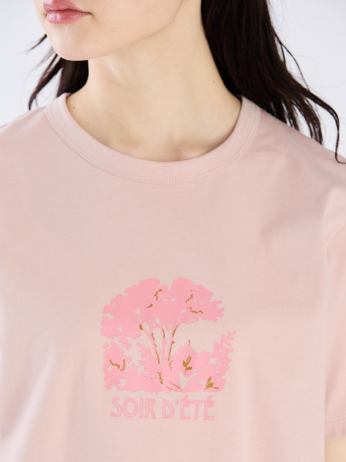 To b. by agnès b. 【Outlet】SOIR D'ETE(TREE) Tシャツ ピンク
