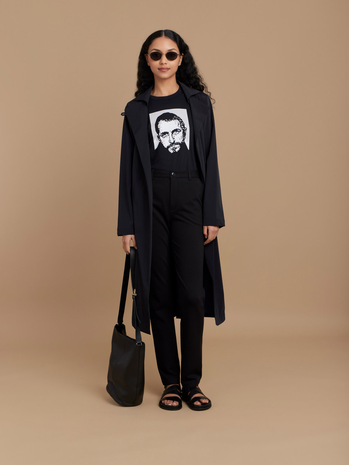 FEMME ウィメンズ 【Outlet】ベルト付きコート ブラック