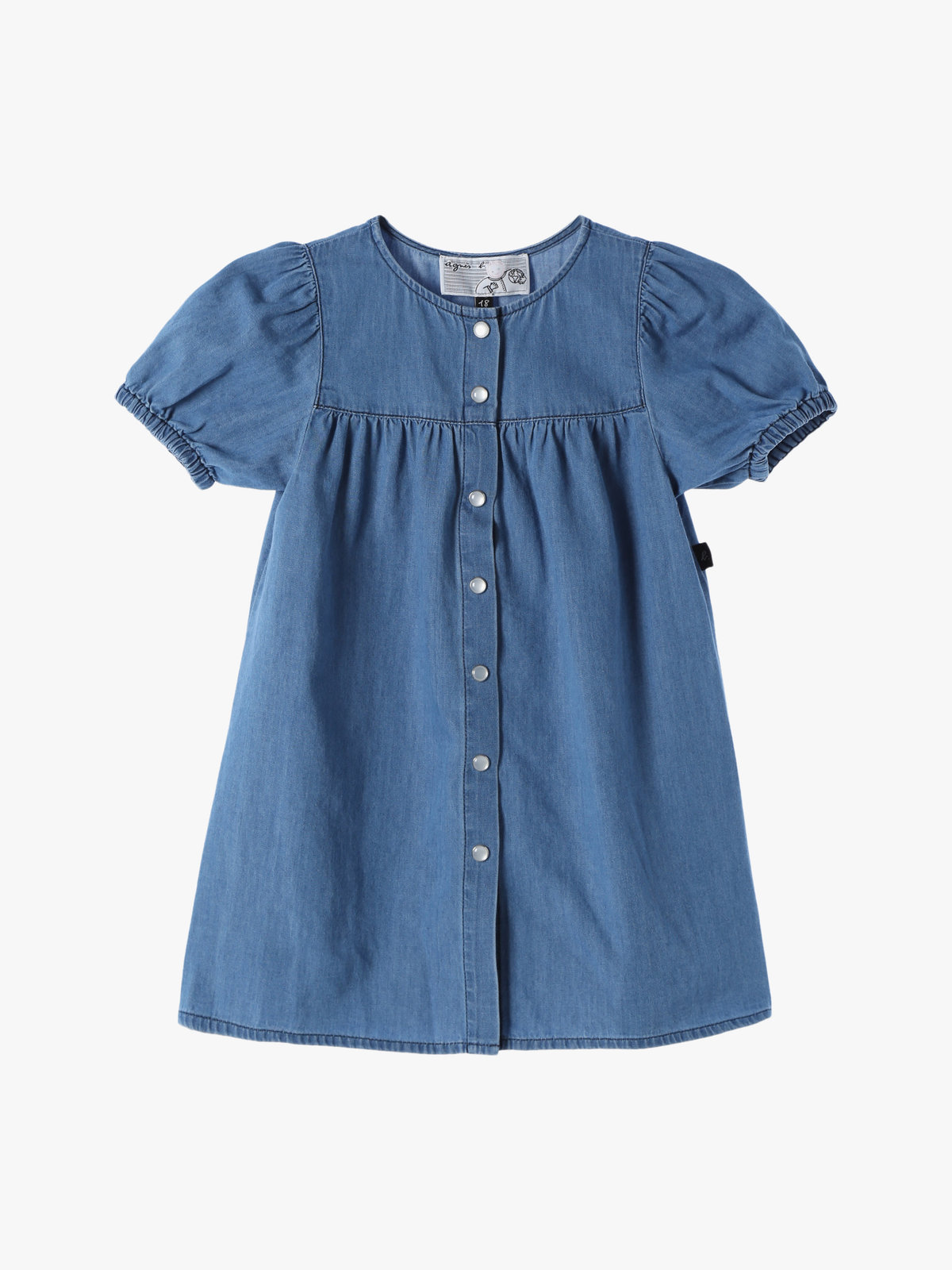 ENFANT ベビー TN45 L ROBE ベビー ワンピースプレッション ブルー