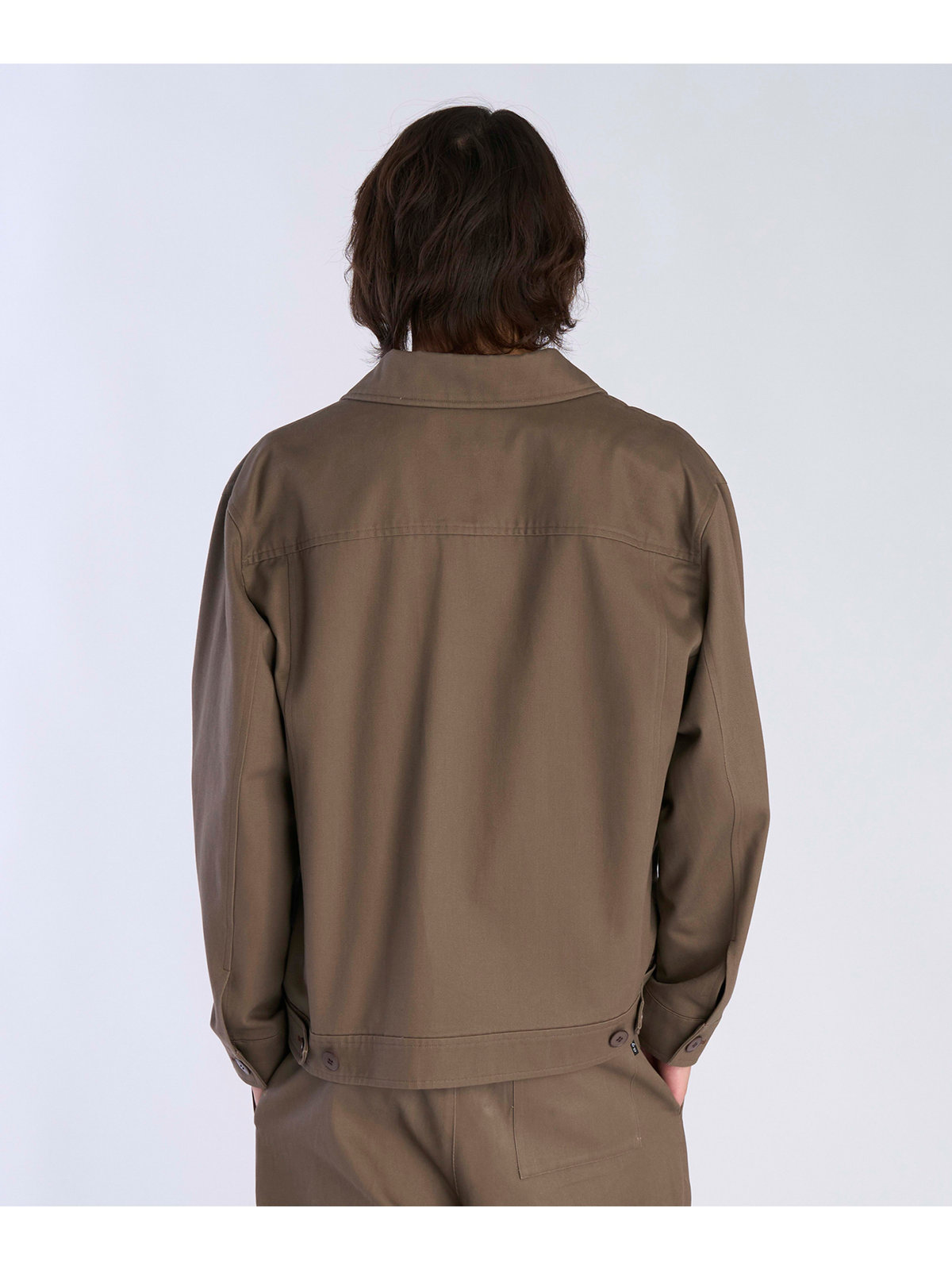 HOMME メンズ メンズ コットン 長袖 ジップアップジャケット ”Chet” グレー系その他