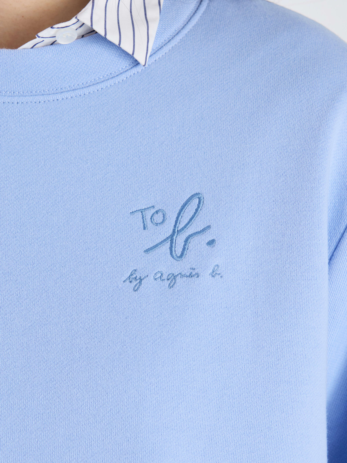 To b. by agnès b. 【Outlet】ロゴボーイズスウェット ブルー