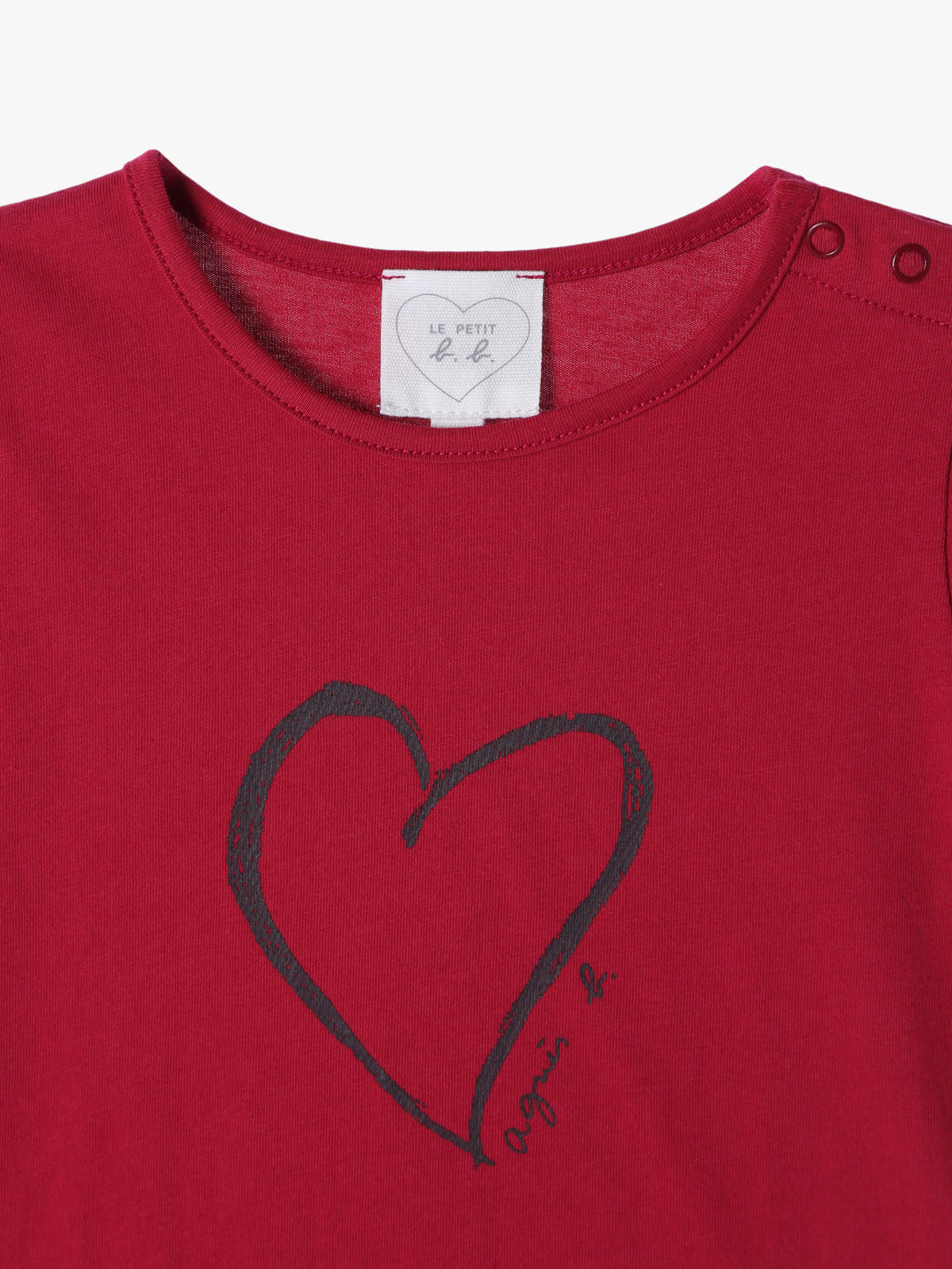 ENFANT ベビー ベビー ハートプリント コットン 半袖 Tシャツ レッド系その他