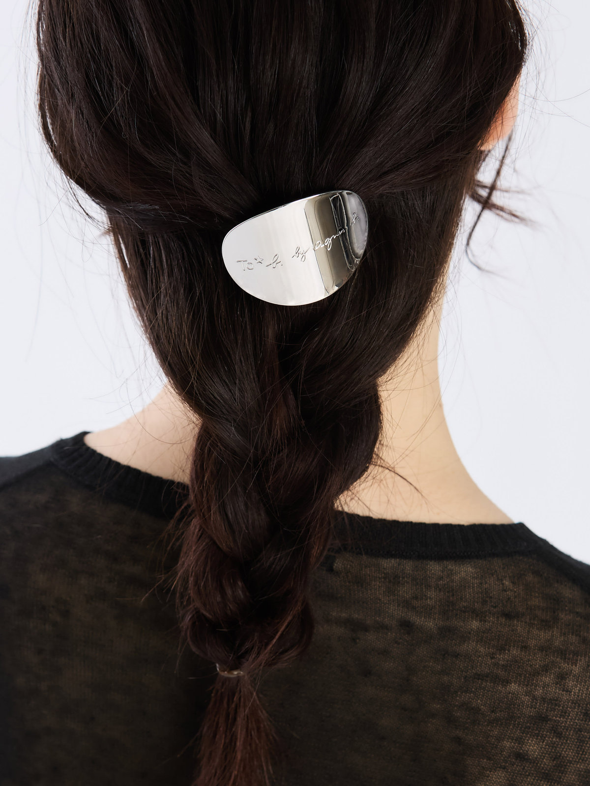 To b. by agnès b. メタルカーブ ヘアタイ シルバー