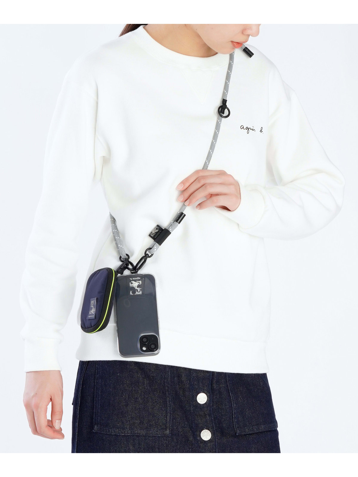 VOYAGE メンズ バッグ＆ウォレット ロング モバイルストラップ ”Trip” ZAH09-01 グレー