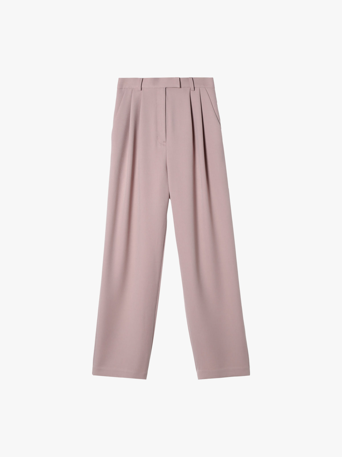 To b. by agnès b. ツイル ストレッチ タックパンツ ピンク