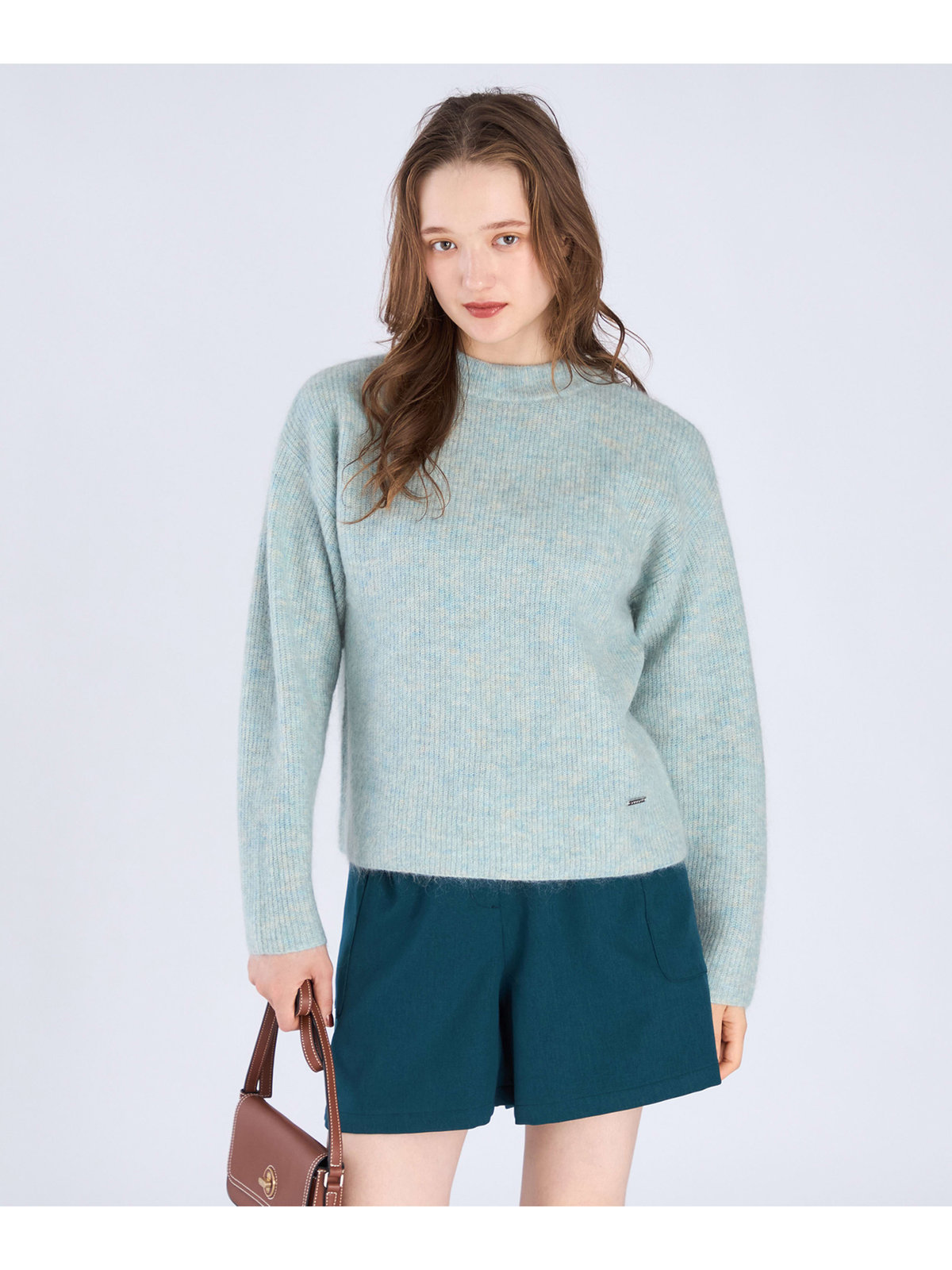 To b. by agnès b. 【Outlet】メランジニット ブルーグリーン