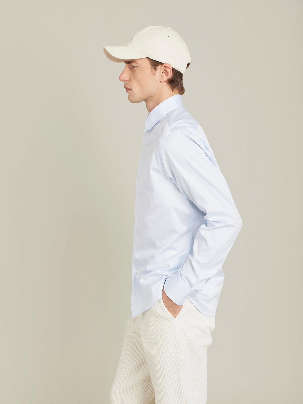 HOMME メンズ UQ36 CHEMISE シャツ ブルー