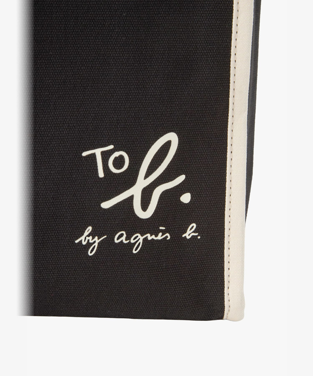 To b. by agnès b. To b. by agnes b.× green label relaxing コットン パイピング ミニトートバッグ ブラック