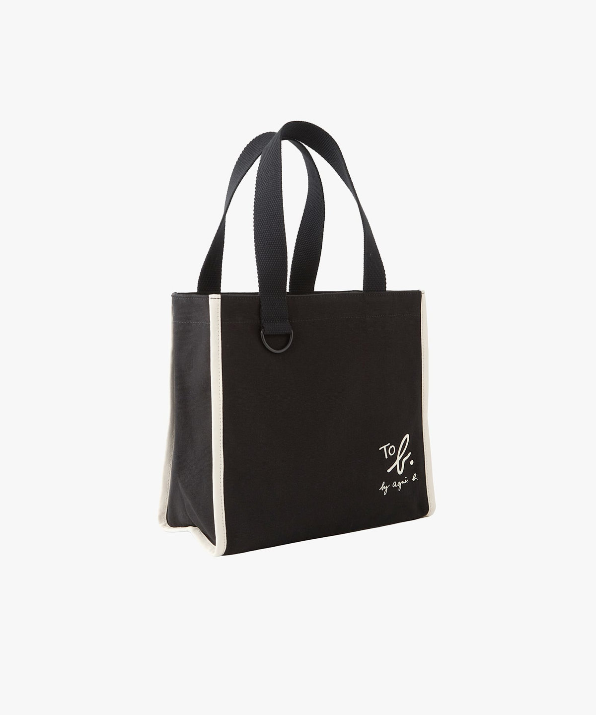 To b. by agnès b. To b. by agnes b.× green label relaxing コットン パイピング ミニトートバッグ ブラック