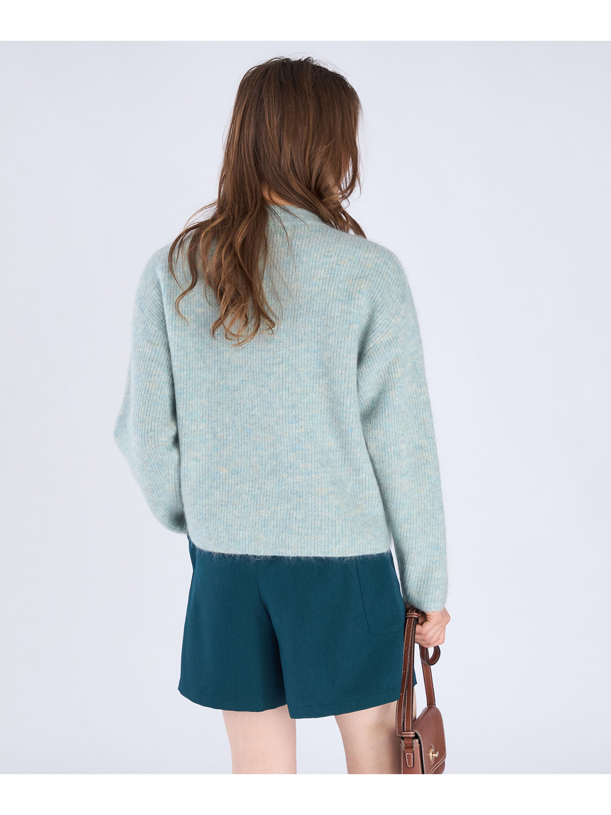 To b. by agnès b. 【Outlet】メランジニット ブルーグリーン