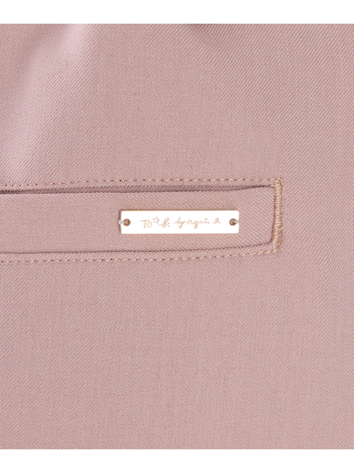 To b. by agnès b. ツイル ストレッチ タックパンツ ピンク