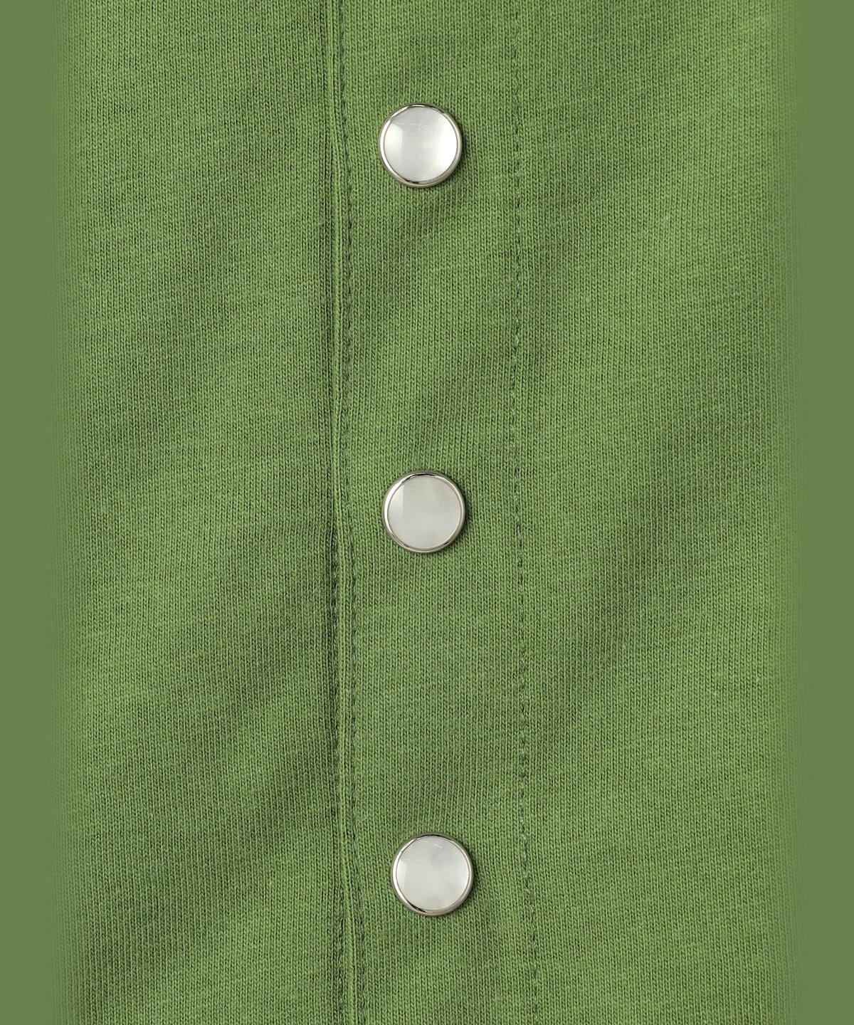 HOMME メンズ メンズ オーガニックコットン 長袖 カーディガンプレッション グリーン系その他