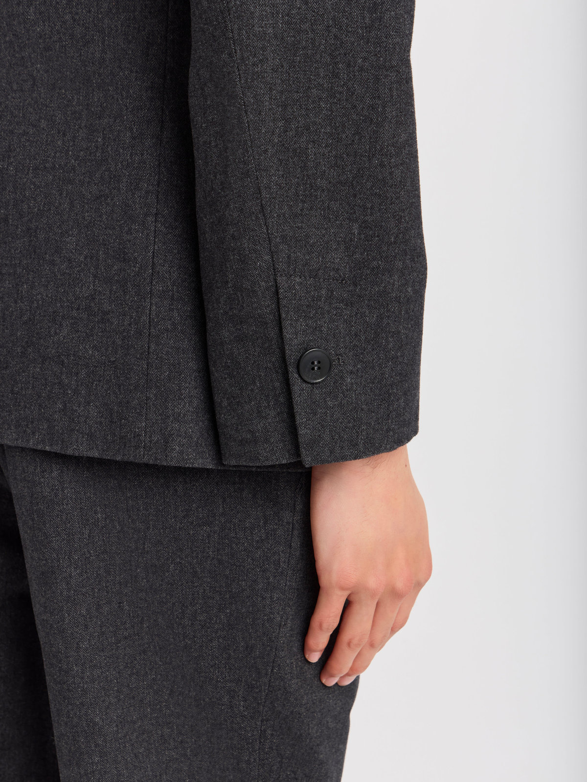 HOMME メンズ コットン スタンドカラー 長袖 ジャケット "Zippee" グレー