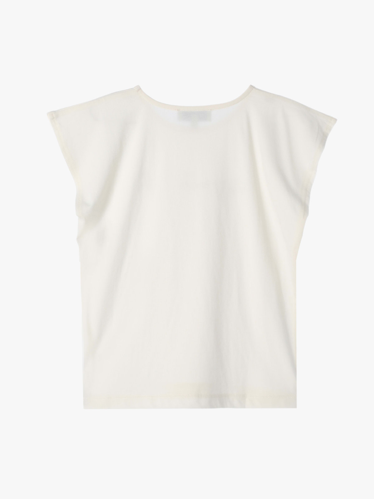 ENFANT ガールズ キッズ ロゴ コットン ノースリーブ Tシャツ "Rita" ホワイト