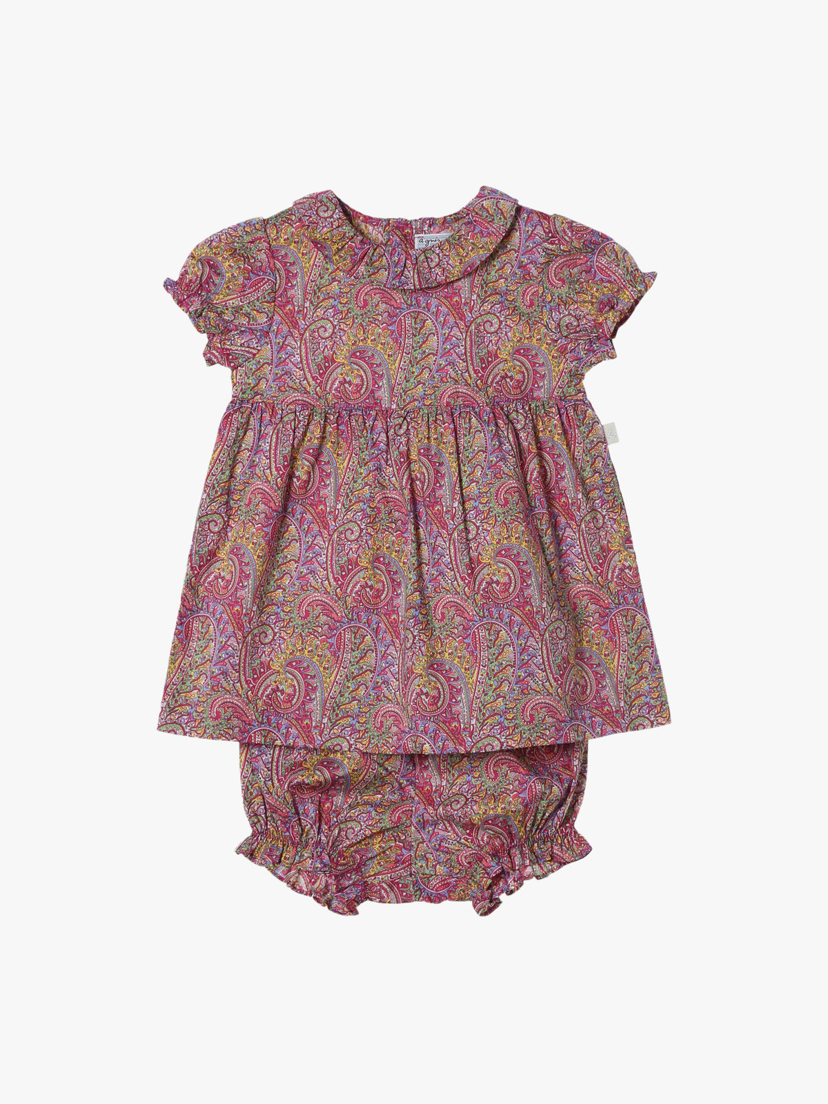 ENFANT ベビー ベビー リバティプリント コットン ワンピース&ブルマ セット ピンク