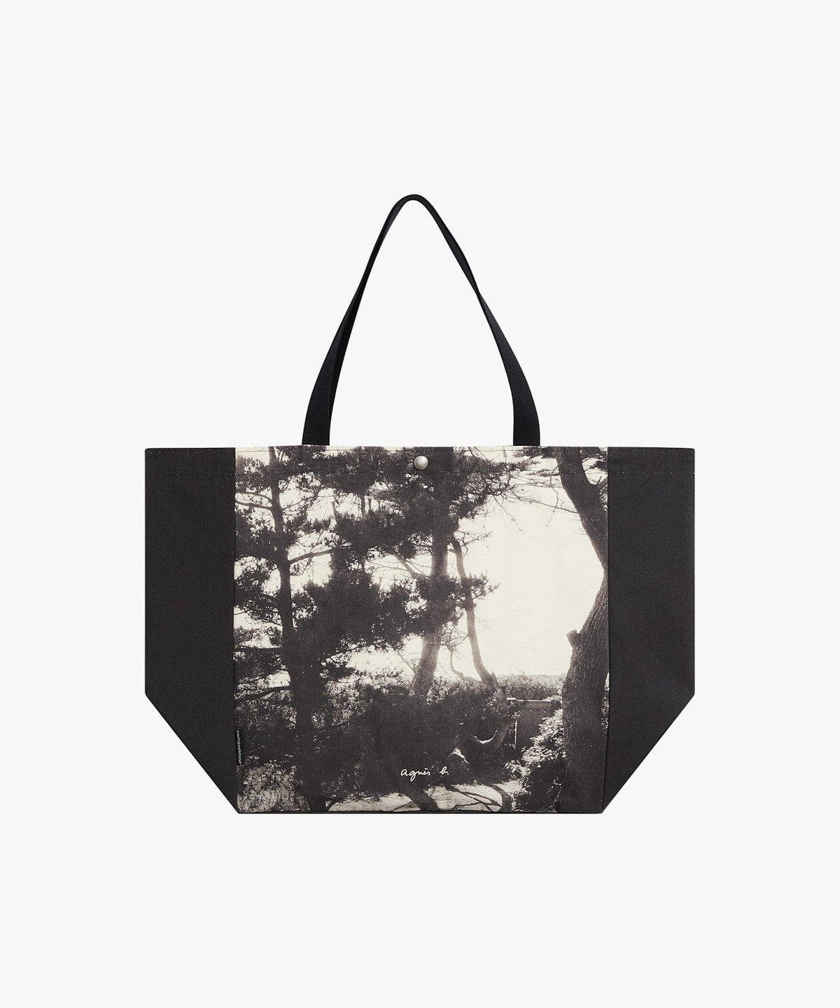 FEMME ウィメンズ フォトプリント コットンキャンバス トートバッグ "Arbre" ブラック