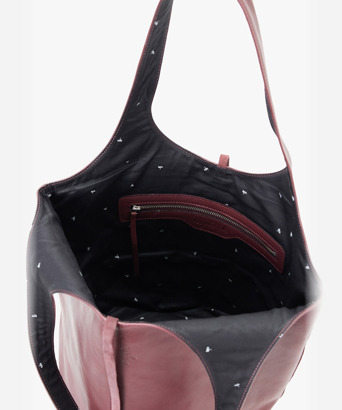FEMME ウィメンズ ラムスキンレザー トートバッグ "Stala" ボルドー