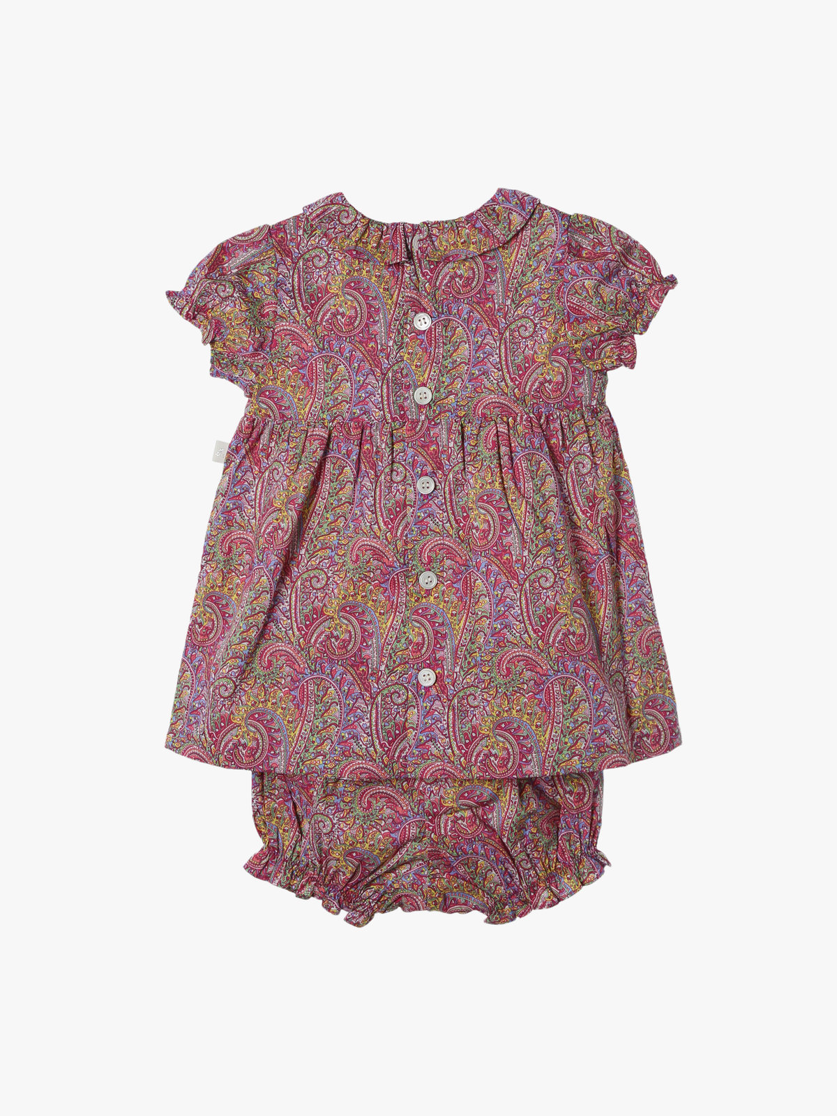 ENFANT ベビー ベビー リバティプリント コットン ワンピース&ブルマ セット ピンク