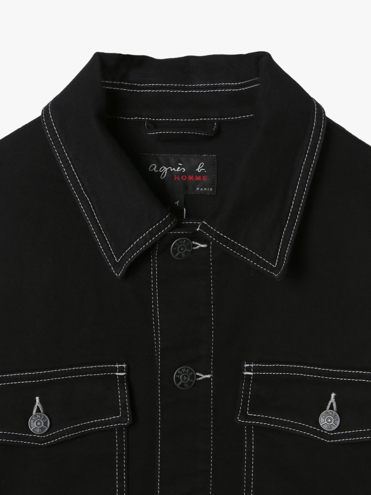 HOMME メンズ メンズ デニム ジャケット ”Ixone” ブラック