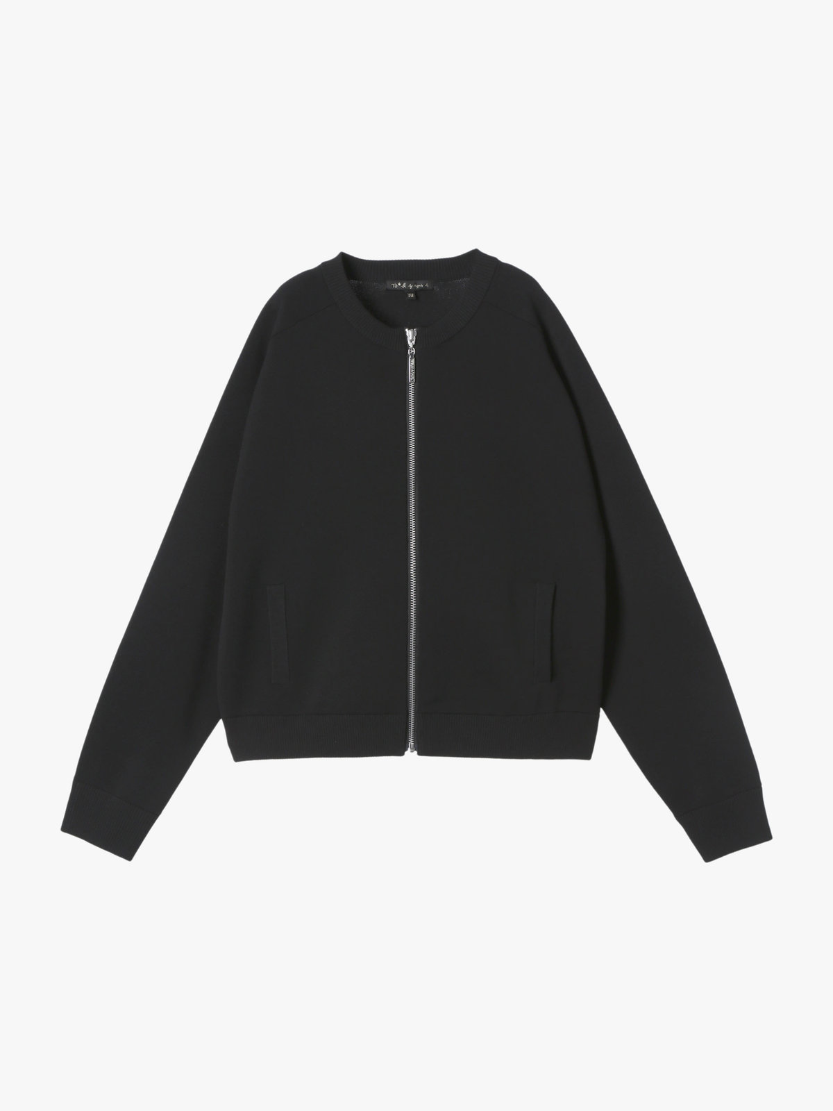 To b. by agnès b. ニット ジップアップ ブルゾン ブラック