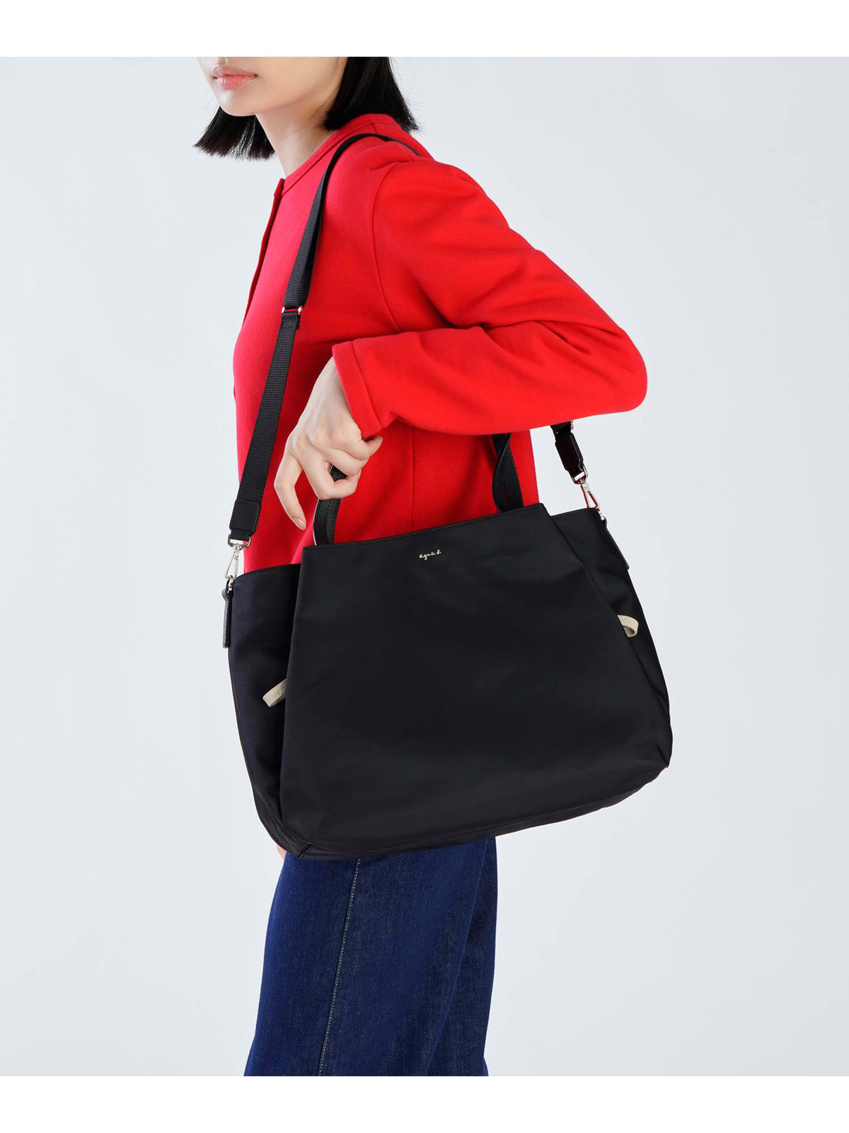 VOYAGE ウィメンズ バッグ＆ウォレット ナイロン ラージ トートバッグ OAS14-01 ブラック