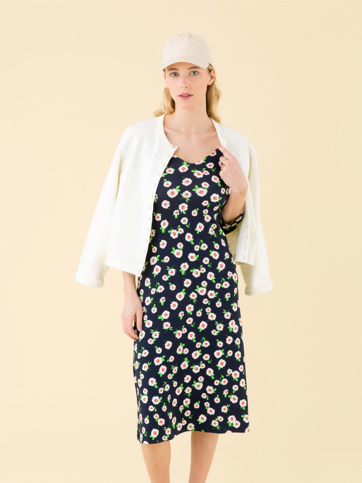 FEMME ウィメンズ  JID2 ROBE ワンピース ネイビー