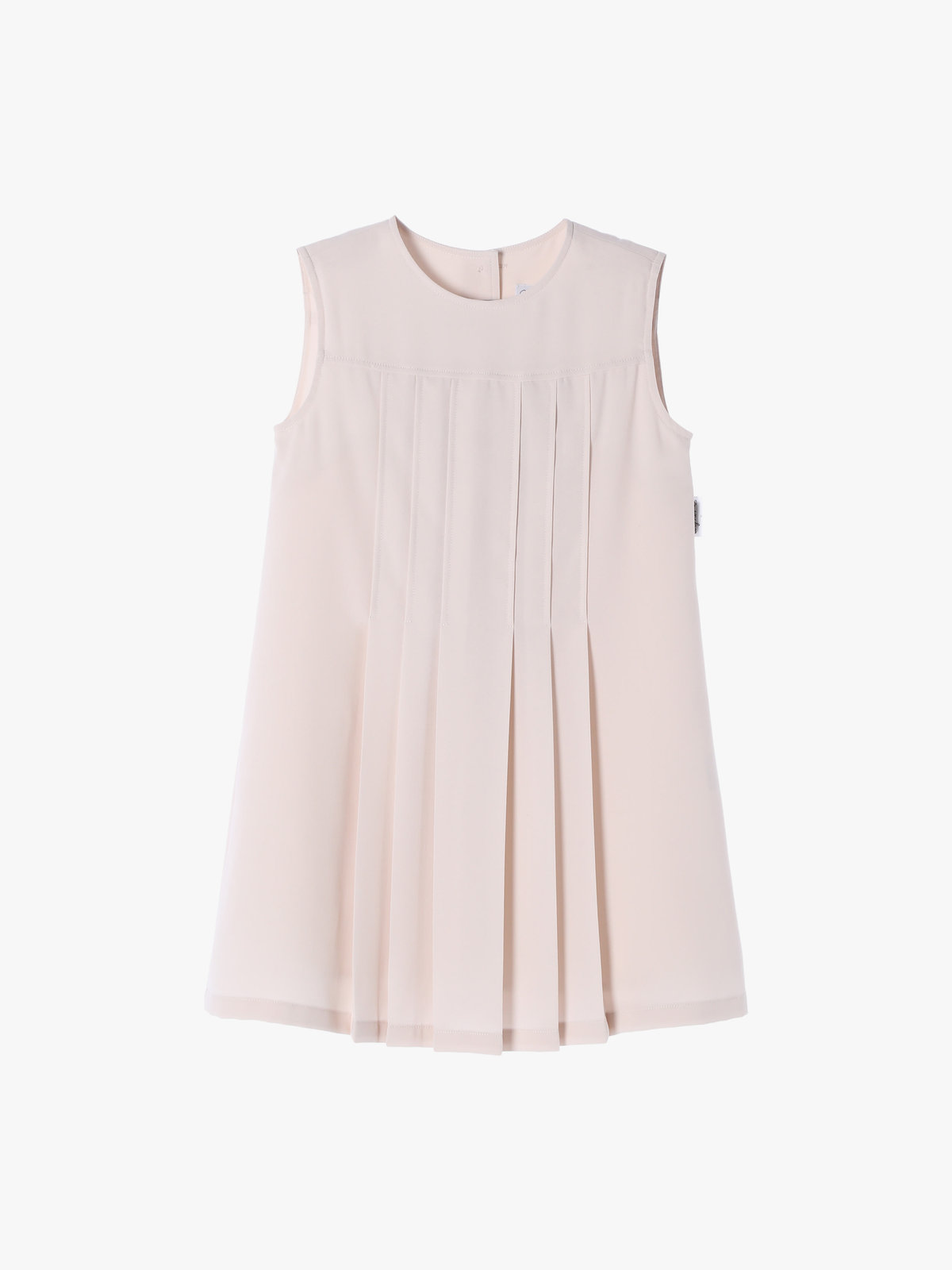 ENFANT ガールズ キッズ プリーツ ノースリーブ ワンピース ベージュ