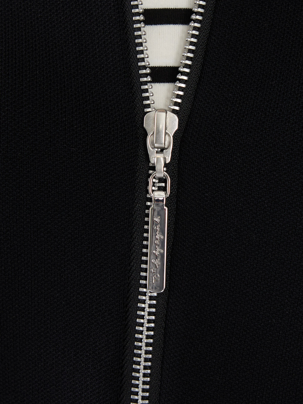 To b. by agnès b. ニット ジップアップ ブルゾン ブラック