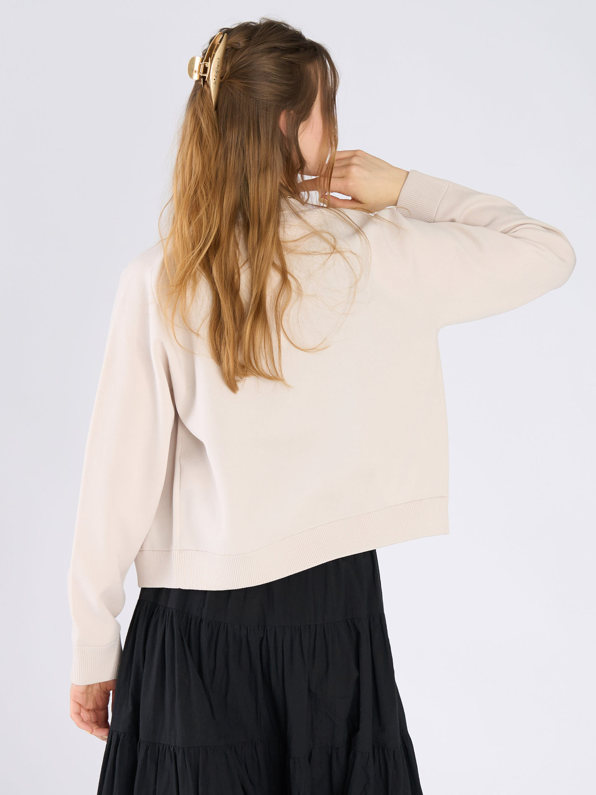 To b. by agnès b. ニット ジップアップ ブルゾン ホワイト