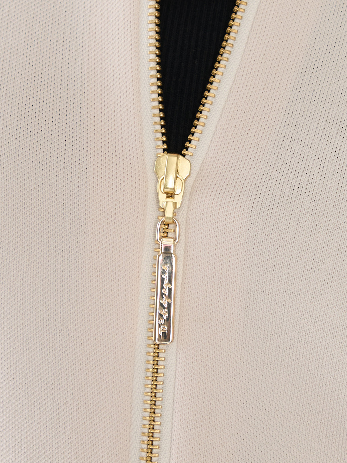 To b. by agnès b. ニット ジップアップ ブルゾン ホワイト