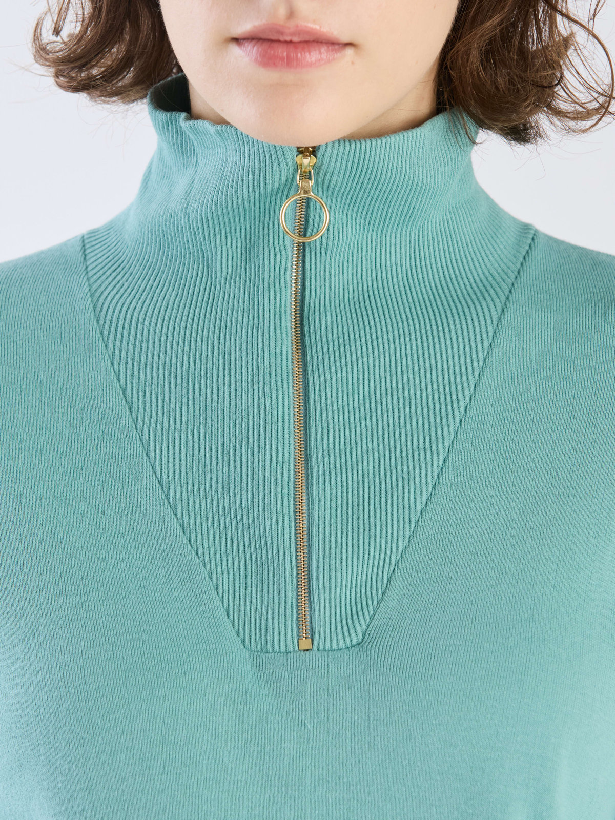 FEMME ウィメンズ 【Outlet】J155 SWEAT コットンニットジップスウェット グリーン