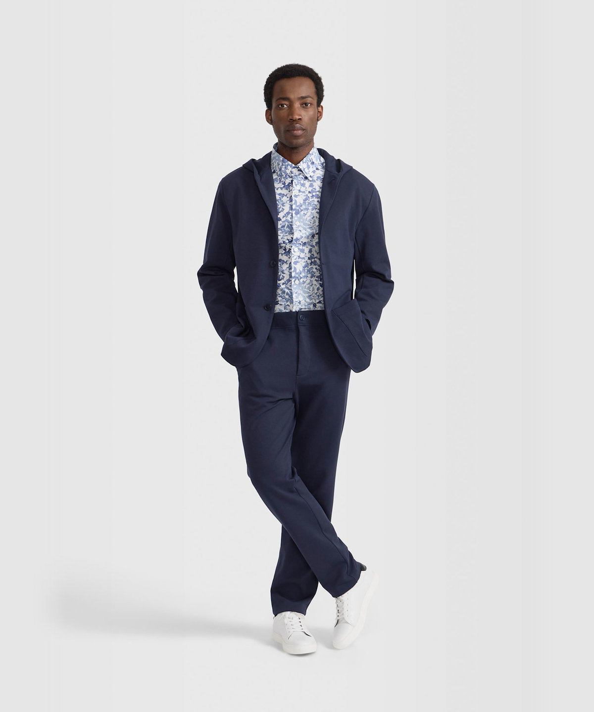 HOMME メンズ メンズ ミラノコットンブレンド 長袖 ジャケット "Gaspard" ブルー系その他