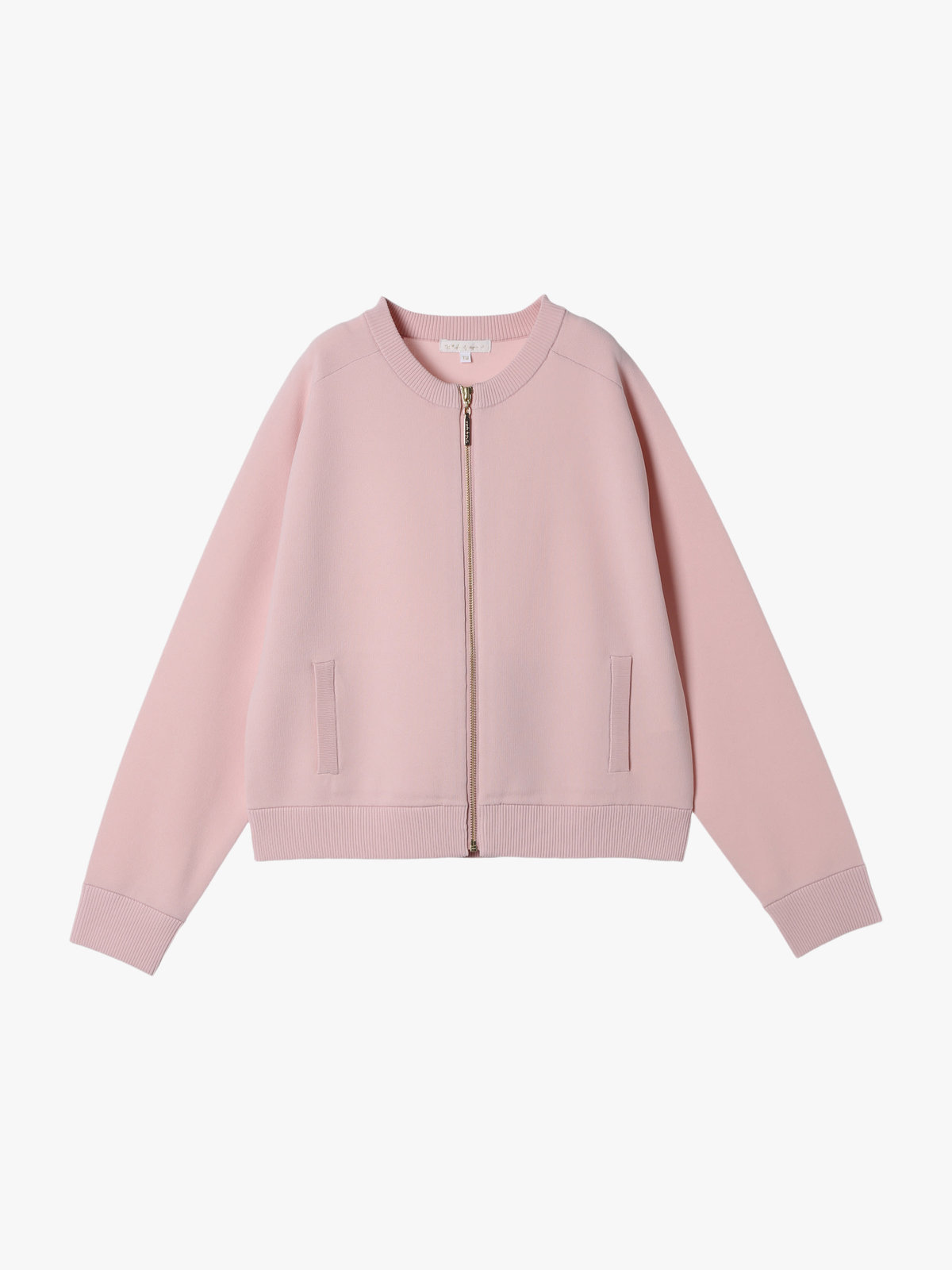 To b. by agnès b. ニット ジップアップ ブルゾン ピンク