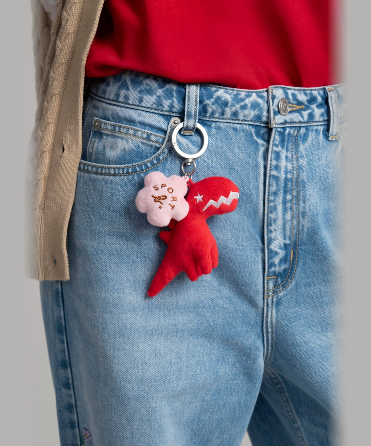 FEMME ウィメンズ SPORT b. ディノ フラワー キーチェーン ピンク