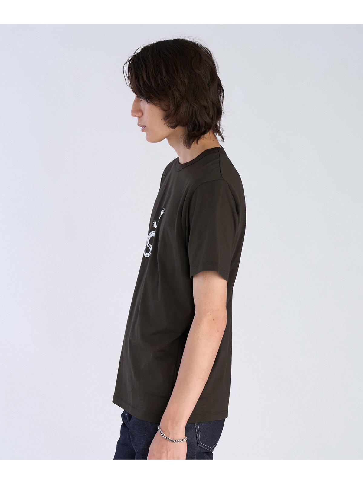 HOMME メンズ メンズ アイコニック コットン 半袖 Tシャツ ”Lezard” ブラウン系その他