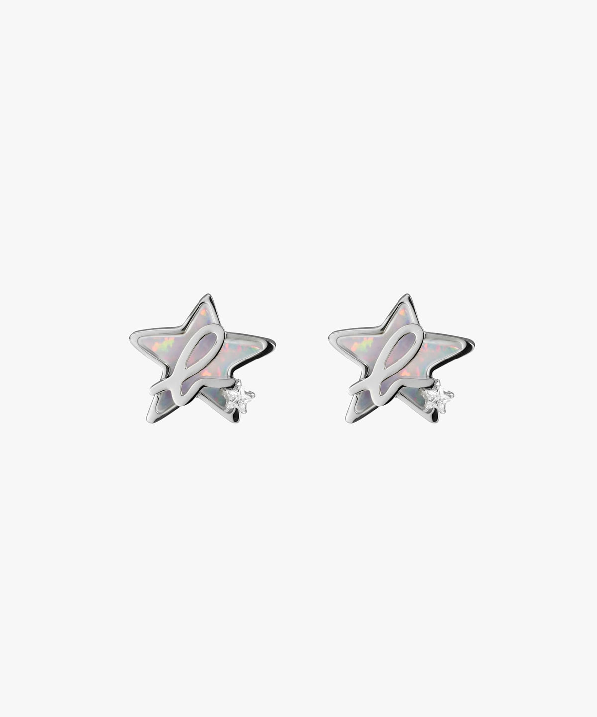 FEMME ウィメンズ "b."ロゴ スター ピアス "Silent Night Star" シルバー