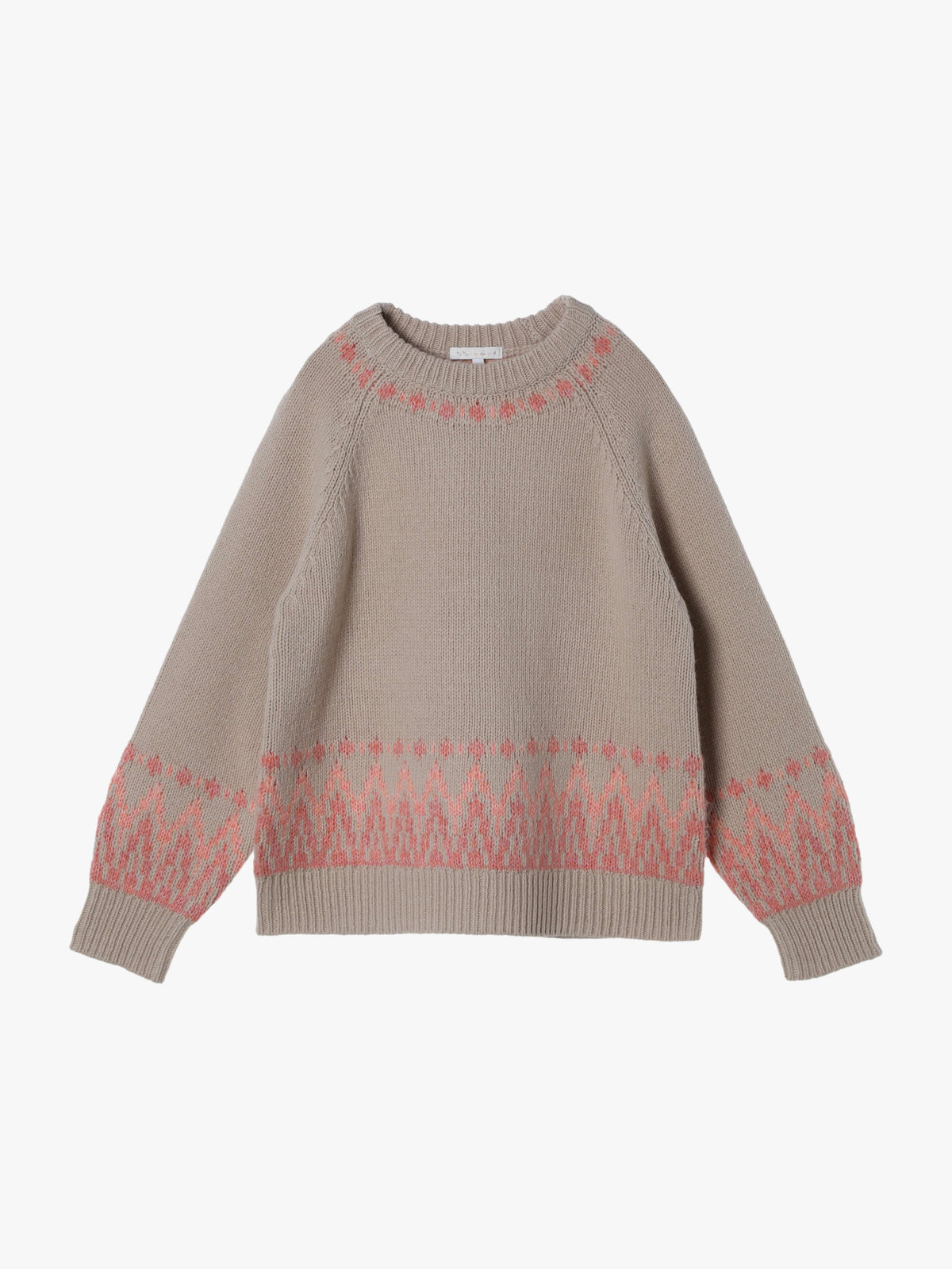 To b. by agnès b. 【Outlet】ノルディック ニット プルオーバー ベージュ