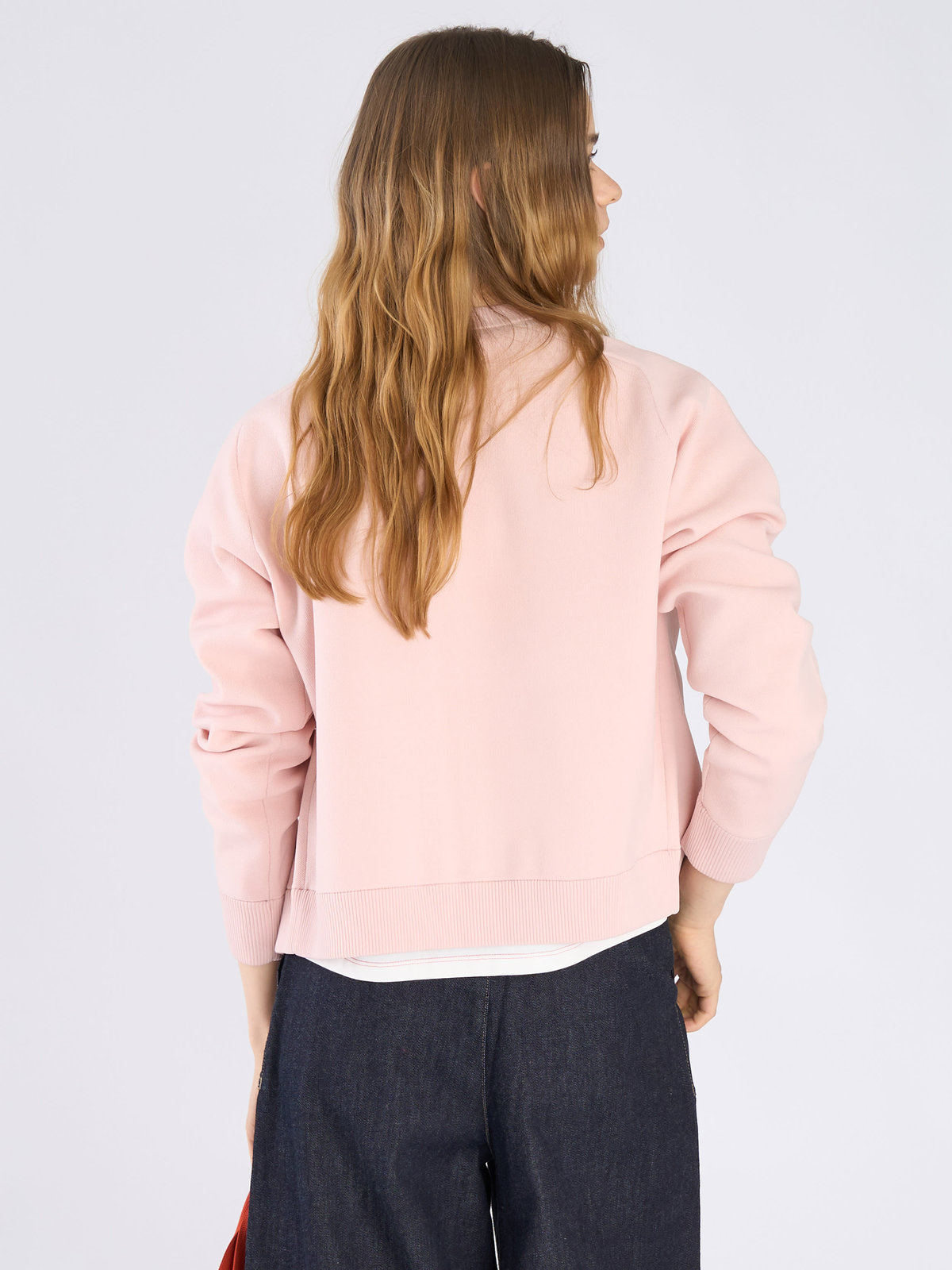 To b. by agnès b. ニット ジップアップ ブルゾン ピンク