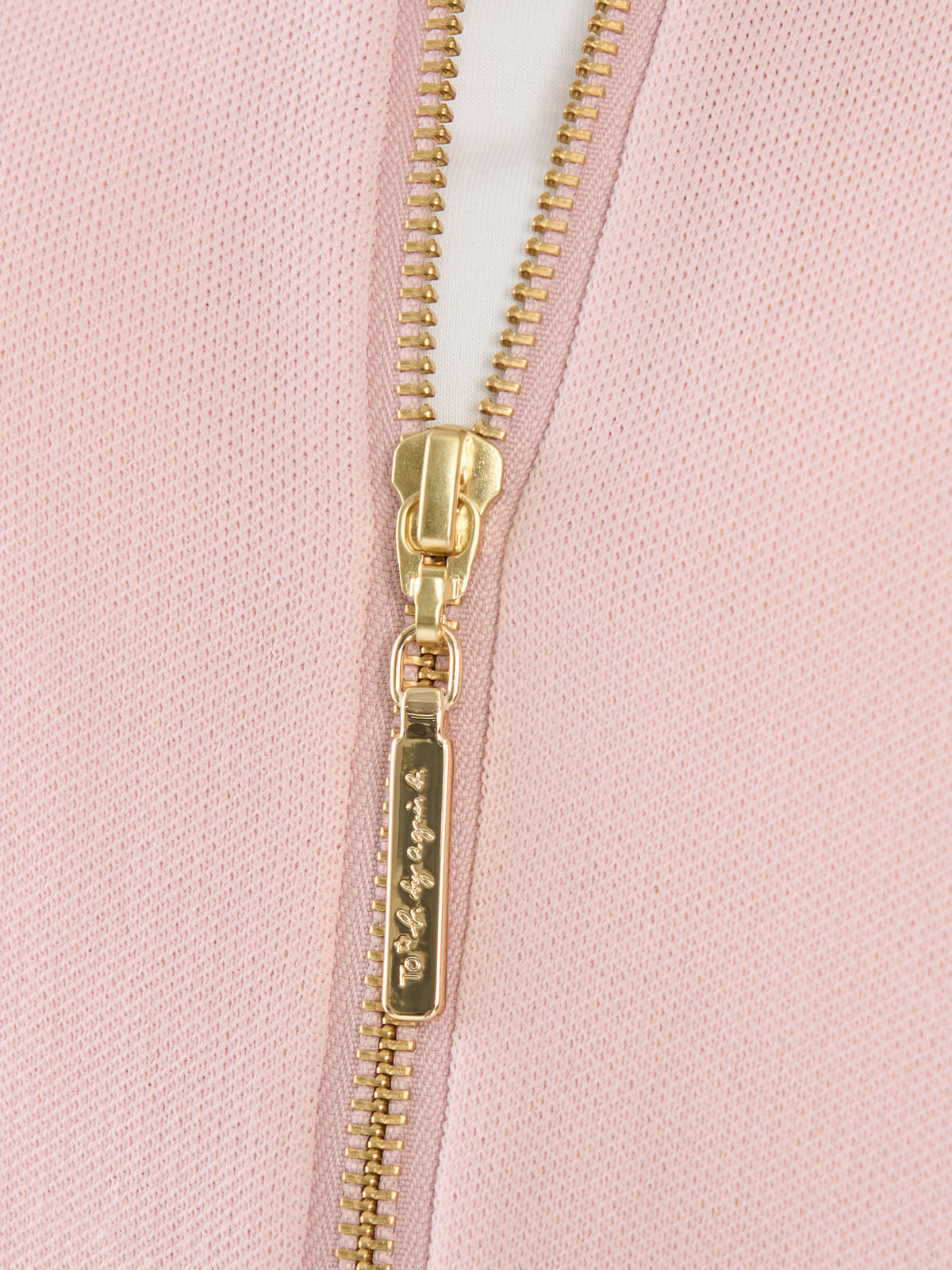 To b. by agnès b. ニット ジップアップ ブルゾン ピンク