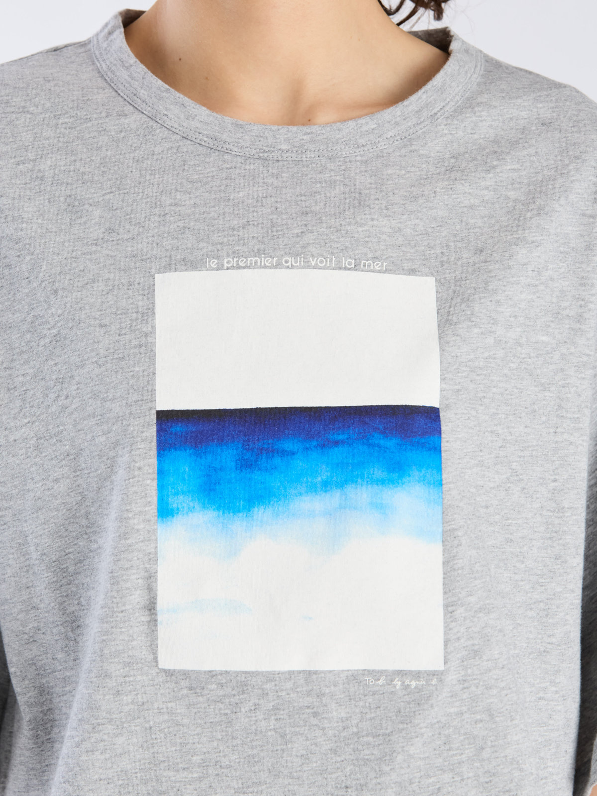 To b. by agnès b. 【Outlet】シープリントTシャツ グレー