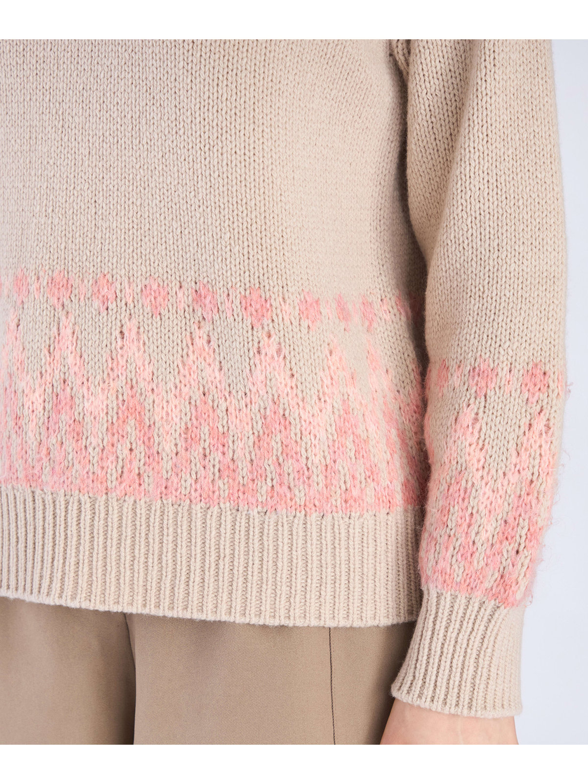 To b. by agnès b. 【Outlet】ノルディック ニット プルオーバー ベージュ