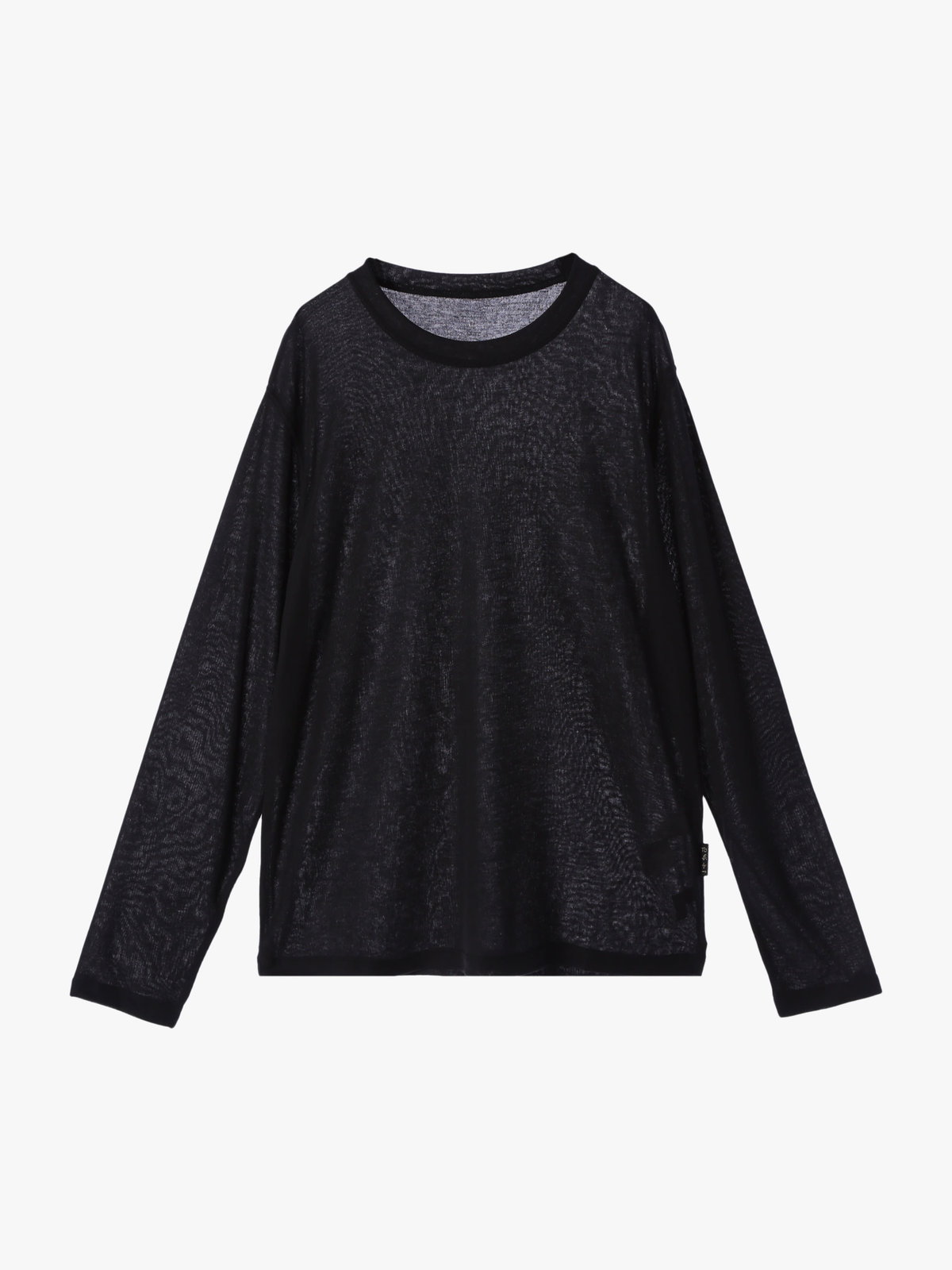 To b. by agnès b. 【Outlet】シアーボーイズロングTシャツ ブラック